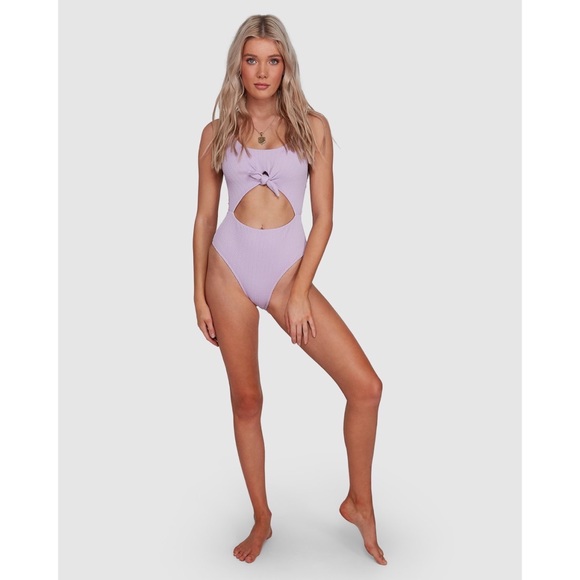 Billabong Lilac One-Piece Braid-Rib Swimsuit - Picture 10 of 11